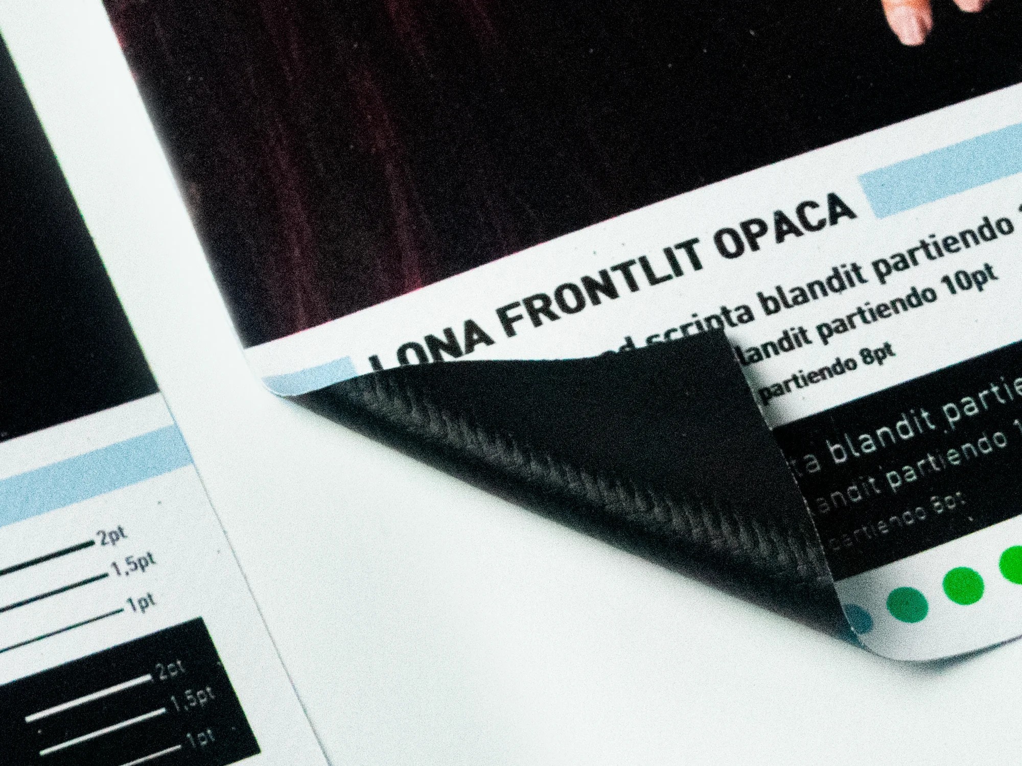 Lona opaca impresa UVI