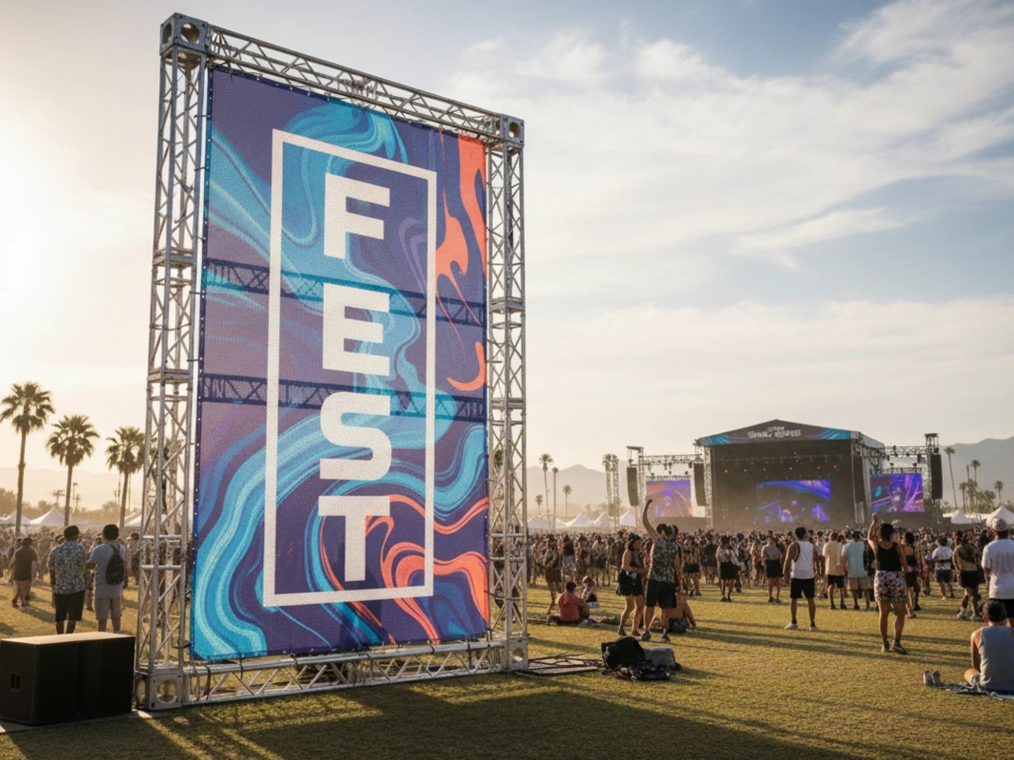 Lona publicitaria para festivales