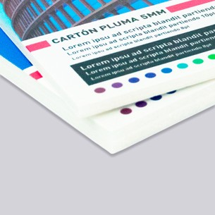 Impresión digital sobre cartón pluma, foam impreso |  Desde 16 €/m2