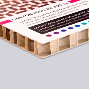 Cartón nido de abeja impreso - Desde 10.99 €/m2